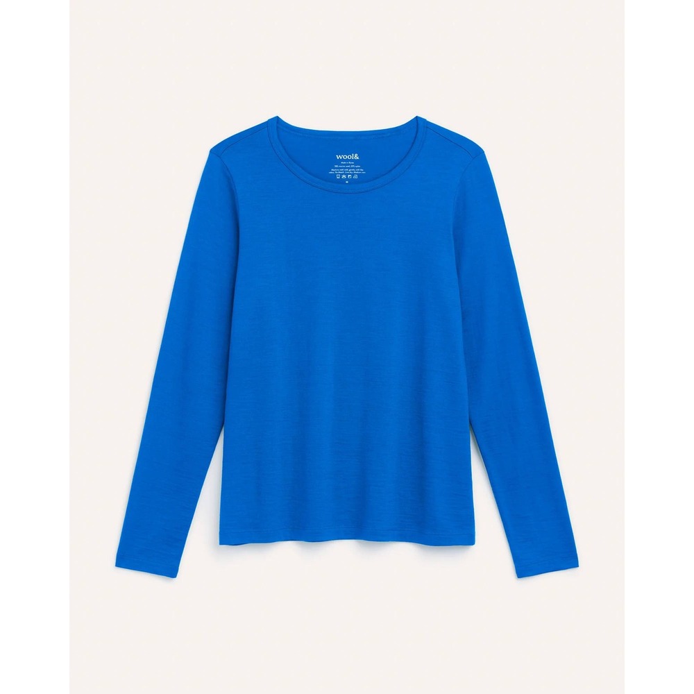 NWT Wool& Womens XS Merino Wool Sloan Signature Long Sleeve Crew Ultramarine
